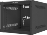 Lanberg | Rack cabinet 10" wall-mount 4U/280x310 (flat pack) with glass door | WF10-2304-10B | Black WF10-2304-10B | 5901969416893