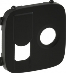 Cover plate Valena Allure - TV socket 0-2400 MHz + RJ 45 Cat. 6 UTP - black 754838 | 3414970480361