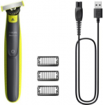 Philips Shaver | QP2724/23 OneBlade | Operating time (max) 45 min | Wet & Dry | NiMH | Black/Lime QP2724/23 | 8720689029094