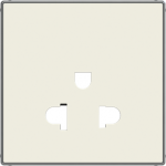 Color: Soft White.   Cover plate with Euroamerican type figure for universal socket outlet code: 8139. 2CLA853800A1101 | 8427238167510