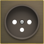 Color: Antique Gold.   Cover plate for Schuko socket outlet code: 8187 2CLA858700A1201 | 8427238166742