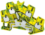 Terminal block, Linergy TR, push-in type, protective earth, 4 points, 2.5mm&sup2;, double level, green-y NSYTRP24DPE | 3606480533259