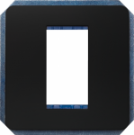 Module rack, 1-gang, with an intermediate frame, Screw fixing, soft black, DELTA i-system 5TG2008-0SB | 4001869583778