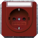 DELTA profil, red SCHUKO socket outlet 10/16 A 250 V With screwless Connection terminals with labeling field Cover plate 65x 65 mm DELTA switches and socket outlets � design and quality to perfection from Siemens. Due to its eternally stylish shapes  ...