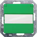 DELTA i-system green (SV) SCHUKO socket outlet 10/16 A 250 V With screwless Connection terminals with increased touch protection with spring flap 55x 55 mm with labeling field DELTA switches and socket outlets &ndash; design and quality to perfection from  ...