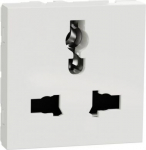 Socket outlet, New Unica, Multistadard, with shutter, 2 modules, white NU308418 | 3606481954497