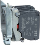 Single contact block with body fixing collar, Harmony XB4, metal, screw clamp terminal, 2NC ZB4BZ104 | 3389110889406