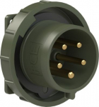 CEE-flanged plug 5x32A (3P+N+PE) 6h IP67 green 75x75 6252-6.U | 9003399176067