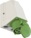 Wall mounted socket 4x16A (3P+PE) 2h IP44, green 914-2