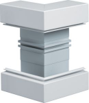 External corner of base profile for BRA 68x210mm lid 120mm of alu in pure white BRA652103B9010 | 4012740841955