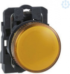 Orange complete pilot light &Oslash;22 plain lens with integral LED 230...240V. range of product: Harmony XB5 - product or component type: complete pilot light - device short name: XB5 - fixing collar material: plastic - mounting diameter: 22 mm - operator  ...