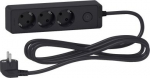 Extension 3 sockets 3m black ST9433B | 3606489493943