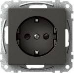Single socket outlet, anthracite Exxact WDE003276 | 3606480203336