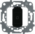 Front: 1x Mini-Jack connector (3,5mm stereo audio jack)   Rear: screw terminals (3/4 wires)   Without fixing claws   Cover plate code: 8555 2CLA815540A1001 | 8427238193472