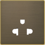 Color: Antique Gold.   Cover plate with Euroamerican type figure for universal socket outlet code: 8139. 2CLA853800A1201 | 8427238166384