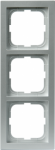 Cover frame 3-gang Aluminium - Impressivo 2TKA000374G1 | 6418677327889