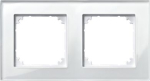 Double frame, glass, brilliant white, Merten M-Plan 489219 | 4042811081423