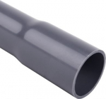 Rigid wiring pipes from PVC, diameter 63 mm, 33411, mechanical resistance 750N/5cm, dark grey, length 3 m. 4063_LA | 8595057626324