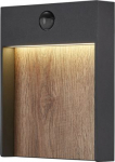 Outdoor wall light FLATT SENSOR, LED, 3000K/4000K, IP65, 16W, anthracite/brown 1002955 | 4024163231497