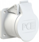 CEE flanged socket 3x32A 12h 42VAC 50/60Hz IP44/IP54 TWIST white 55x55 393-12F4V | 9003399817939