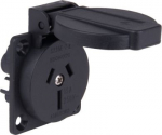 Safety socket 3x15A, IP54, Australian standard, 50x50mm, black 1037-0S | 9003399297458