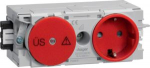 Socket-outlet+Surge-prot. Wago plug/clamp technique C-Profile in traffic red GS12003020 | 4012740851039