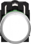 White complete pilot light &Oslash;22 plain lens with integral LED 230...240V. range of product: Harmony XB5 - product or component type: complete pilot light - device short name: XB5 - fixing collar material: plastic - mounting diameter: 22 mm - operator a ...