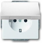 Socket outlet with lid, white Solo Davos 20EUK-84 2CKA002018A1509 | 4011395173282