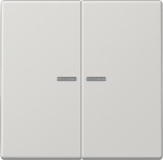 2-gang rocker with lens, light grey, LS LS995KO5LG | 4011377219854