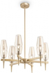 Chandelier Lita 6 X G9 (28W) Matt gold H002PL-06G | 4251110062167