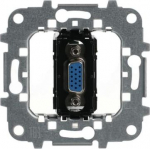 Front: 1x VGA connector (DE-15 connector)   Rear: screw terminals (15 wires)   Without fixing claws   Cover plate code: 8555.5 2CLA815550A1001 | 8427238193489