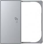 SRD-2-L-85PL - Cover plate - free@home / KNX 2-gang sensors - Dimmer - Left - Silver 2CLA852641A1301 | 8427238145228