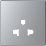 Color: Silver.   Cover plate with Euroamerican type figure for universal socket outlet code: 8139. 2CLA853800A1301 | 8427238167527