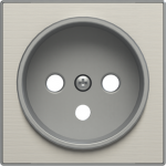 Color: Stainless Steel   Cover plate for Schuko socket outlet code: 8187 2CLA858700A1401 | 8427238136400
