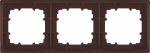 3-fold frame, 224x82mm, Chocolate color, DELTA style 5TG1323-0CH | 4001869553344