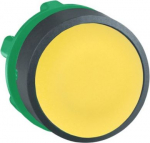 Head for non illuminated push button, Harmony XB5, yellow flush, 22mm, spring return, unmarked ZB5AH05 | 3389110134889