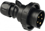 CEE Industrial plug 5x16A (3P+N+PE) 6h IP67 SHARK black 0252-6X | 9003399680663