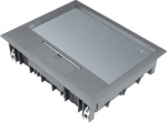 supply-unit E09 rectangular for 9 devices for flooring 12 mm steel grey VE09127011 | 4012002244425