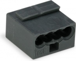 MICRO PUSH WIRE connector 4-conductor terminal block, dark grey 243-204 | 4017332299893