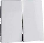 Two gang cover plate, white, antibacterial Merten SysM MTN432525 | 3606485094731
