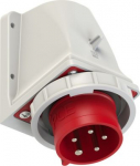 Wall mounted plug 5x16A (3P+N+PE) 6h IP67 red 5152-6kv | 9003399291074