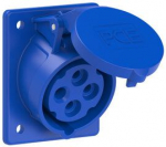 CEE-flanged socket 4x16A (3P+E) 9h IP44 blue 70x85 414-9 | 9003399051968