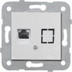 Single data outlet 1xRJ45 CAT5 silver Novella 92105032 | 8691136756286