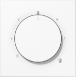 Centre plate for thermostat, with knob, white, LS LS1749BFWW | 4011377195349