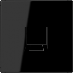 Centre plate 1xRJ12/RJ45 keystone, black, LS LS1969-1WESW | 4011377177789