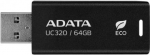 MEMORY DRIVE FLASH USB3.2 64GB/BLACK UC320-64G-RBK/BK ADATA UC320-64G-RBK/BK | 4711085949295