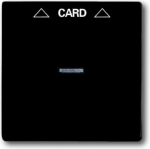 For card switch. For insert 2025 U. Suitable for cards sized 54 x 86 mm. The inner part of the cover plate is made of light-conducting plastic, so that the card slot is illuminated. 2CKA001710A3933 | 4011395160077
