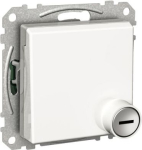 Socket-outlet, Exxact, 2P + E, 16A, side earth, with shutter, with lid & keylock, white WDE002178 | 3606480203473