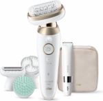 Braun Epilator | Silk-&eacute;pil 9 Flex SkinSpa SES9-481 3D | Operating time (max) 50 min | Number of power levels 2 | Wet & Dry | White/Gold SES9-481 3D | 8700216963466