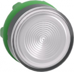 White flush illuminated pushbutton head &Oslash;22 spring return for integral LED. range of product: Harmony XB5 - device short name: ZB5 - product compatibility: integral LED - mounting diameter: 22 mm - operator additional information: with grooved lens - ...